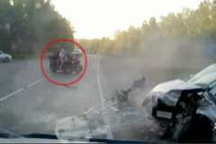 車道に飛び出し事故の発端となったATV（四輪バギー）が現場から逃走！