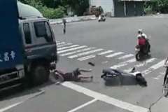 トラックに踏み潰されそうになるも間一髪 命拾いした男性