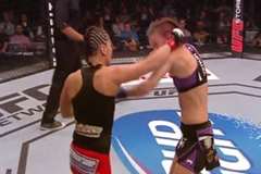 UFC女性ファイターの耳から血しぶきが上がる