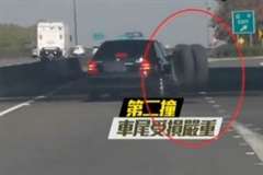 一度ならず二度までも・・・転がってきたタイヤが走行中の車を襲う